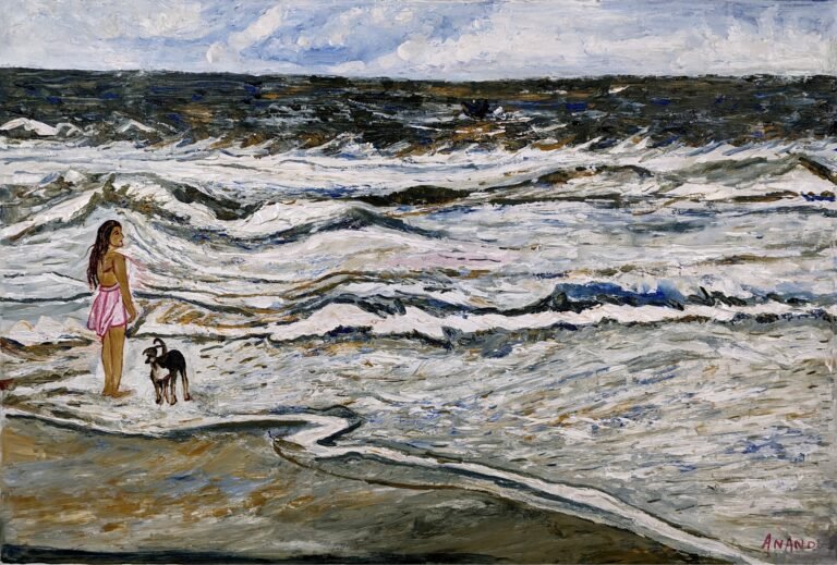 TUMULTUOUS WAVES_ACRYLIC ON CANVAS_30x43.5 Inches_2025