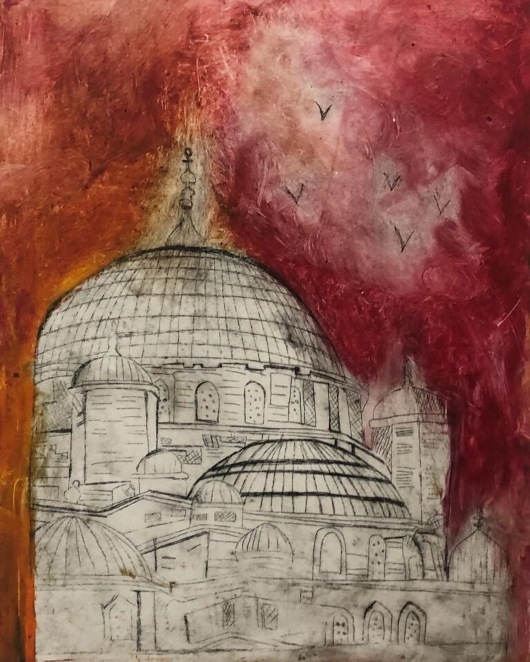 Serenity_Line etching on zinc plate_8 x 11in_2022